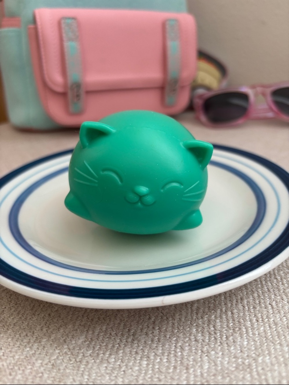 Needoh nee doh ā Cute Teal Cat Pop Toy squish TikTok fyp